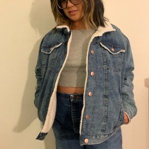 Sherpa lined jean Jacket 🥶
